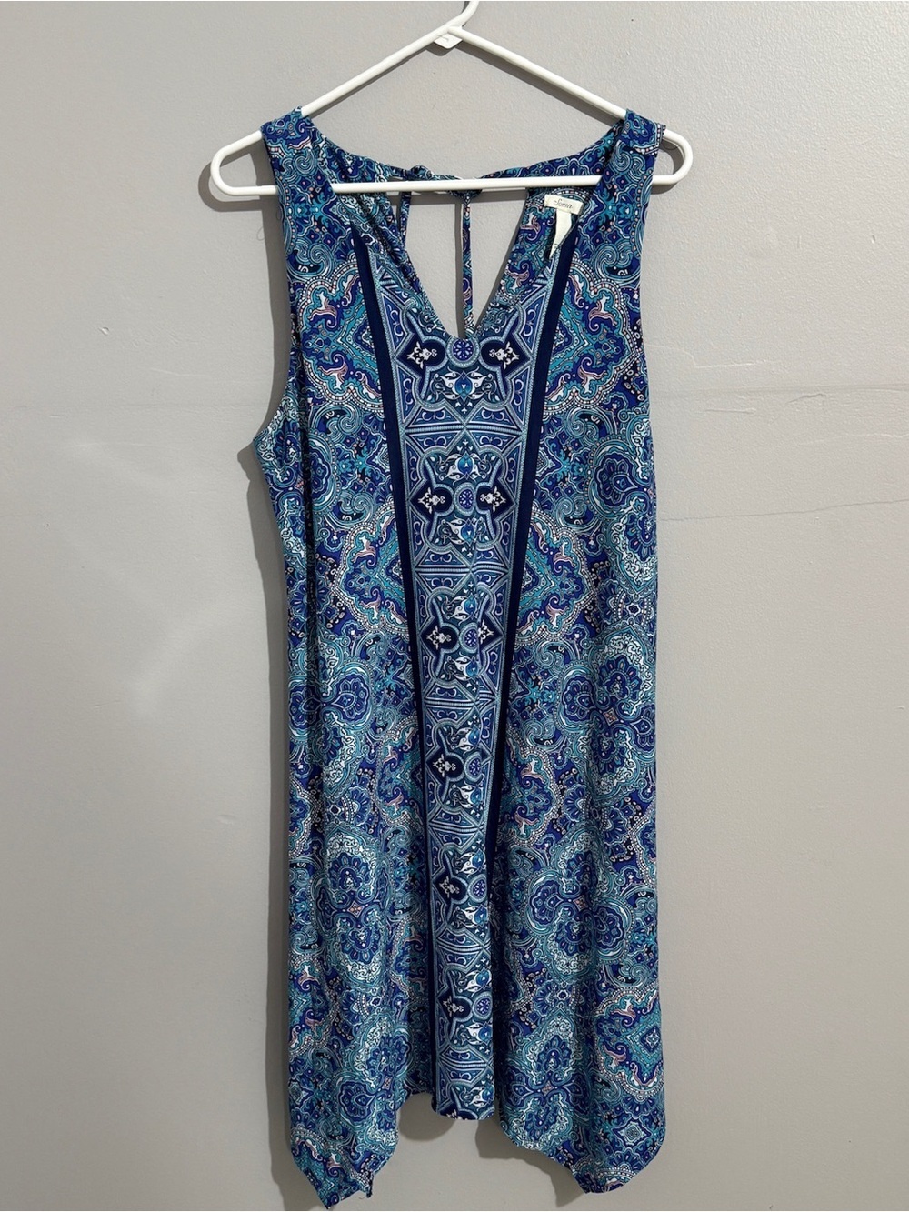 Soma Dress Womens Medium Paisley Boho Medallion Paisley Resort Moroccan Tile